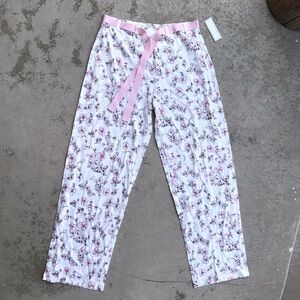 Feminine Floral Printed Knit Lounge Pants